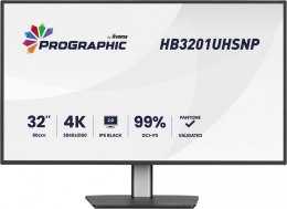 IIYAMA Monitor 31.5 cala ProGraphic HB3201UHSNP-B1 4K,IPS BLACK 2.0,450cd,VESA USB-c dock(PD:96W),HDMI,DP,DAISY/CHAIN,4xUSB,RJ45,3000:1