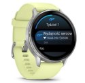 Garmin Venu 4 45mm Silver z silikonowym paskiem w kolorze Citron