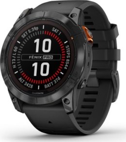 Garmin fenix 7X Pro Solar z czujnikiem tętna HRV Elevate (łupkowoszary / czarny pasek)