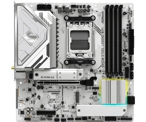 ASRock Płyta główna B850M STEEL LEGEND WIFI AM5 4DDR5 HDMI/DP mATX