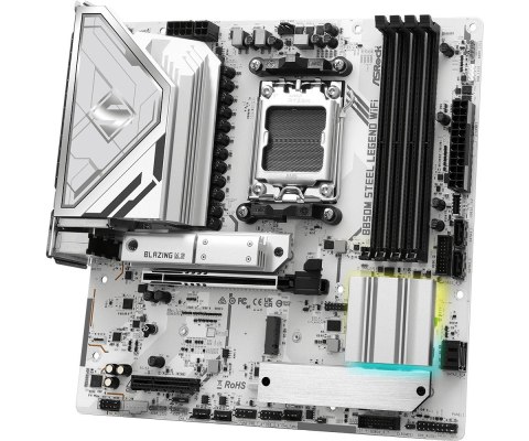 ASRock Płyta główna B850M STEEL LEGEND WIFI AM5 4DDR5 HDMI/DP mATX