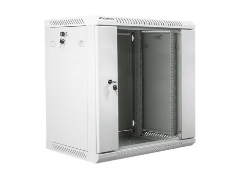 Szafa rack Lanberg WF01-6412-10S (12U; 635mm / 600mm / 450 mm; wisząca; Szklane; 19''; kolor szary) (WYPRZEDAŻ)