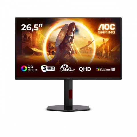 AOC Monitor 26.5 cala Q27G4SDR QD-OLED 360Hz HDMIx2 DP Pivot