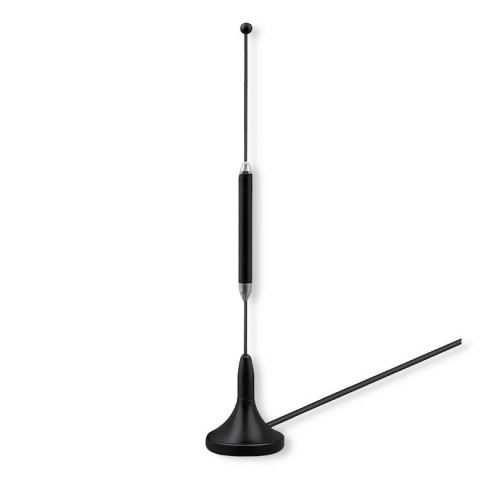 Antena 4G LTE Qoltec z podstawą magnetyczną | 5dBi | dookólna | wewnętrzna | 600-2700 MHz | SMA | 3m