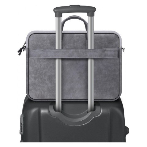 Defender Torba SOLID LEATHER 15,6 cala Szara