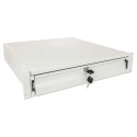 TECHLY Szuflada do szaf Rack, 2U, z zamkiem, 466 mm, szara 715843