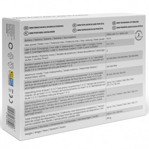 Savio Mini dmuchawa akumulatorowa MD-01