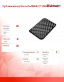 Verbatim Dysk zewnętrzny Store n Go 512GB 2,5'' USB-C 3.2 Czarny