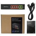 Qoltec Przełącznik sieciowy SWITCH FAST Ethernet PoE | 4x RJ45 | 2x RJ45 Uplink | 65W | 10/100Mb/s