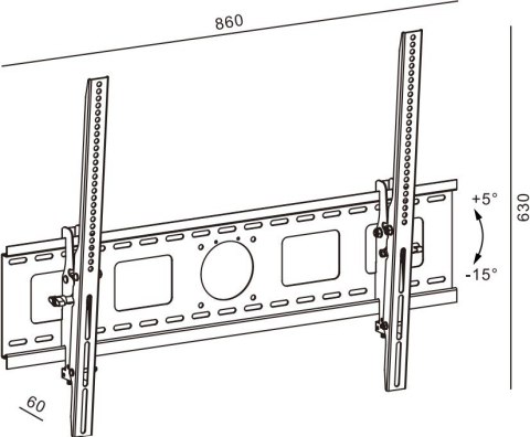 TB Uchwyt TV TB-851 do telewizora do 100 cali 90kg max VESA 800x600