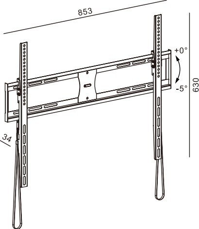 TB Uchwyt TV TB-851E do telewizora do 100 cali 65kg max VESA 800x600