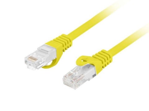 Patchcord Lanberg UTP kat.6 15m LSZH CU fluke passed żółty