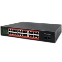 Qoltec Przełącznik sieciowy SWITCH Gigabit Ethernet | 24x RJ45 | 2x SFP | 1000 Mb/s