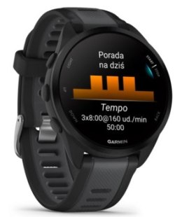 Garmin Forerunner 165 z czujnikiem tętna HRM Elevate Ox (czarna koperta / łupkowy pasek)