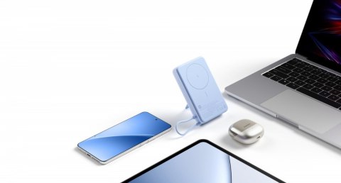 XIAOMI PowerBank Magnetic 10000 z podstawką fioletowy