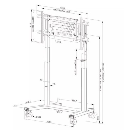 Neomounts Wózek na TV FL55-975BL1
