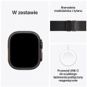 Apple Watch Ultra 3 GPS + Cellular, koperta 49 mm z tytanu w kolorze czarnym, bransoleta mediolańska z tytanu w kolorze czarnym - rozm