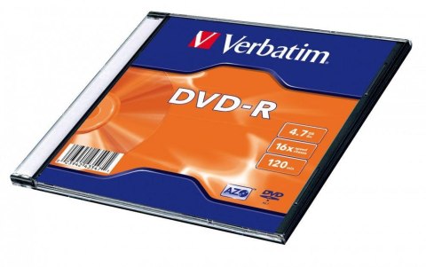 Płyta DVD-R Verbatim 16X 4.7GB (Slim 1) MATT SILVER