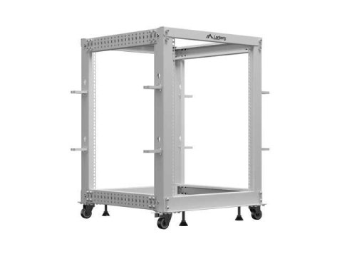 Stojak Open Rack 19" Lanberg 15U 600x600 regulowany szary
