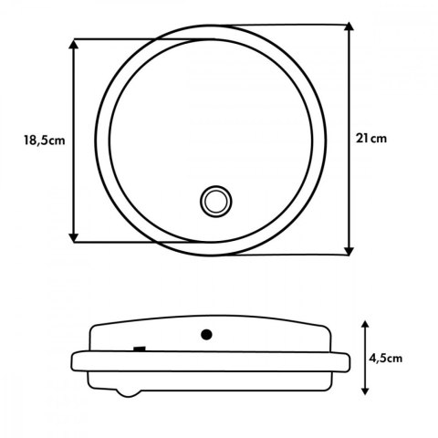 Maclean Lampa LED, IP65 czujnik PIR, MCE525 W 10W, 1000 lm, neutral white 4000 K