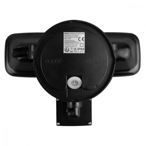 Maclean Ścienna lampa LED, czujnik PIR MCE524B 20W, 1500lm, IP65. neutral white 4000K, czarna