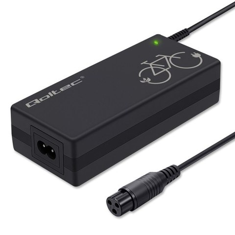 Qoltec Ładowarka do roweru elektrycznego 36V | 42V | 2A | 3P-GX16 + kabel zasilający