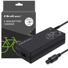 Qoltec Ładowarka do roweru elektrycznego 36V | 42V | 2A | GX12-3Pin + kabel zasilający