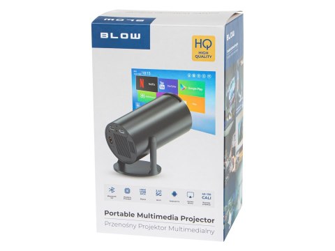 BLOW PROJEKTOR PRZENOŚNY ANDROIDTV HD CINEMA BLACK
