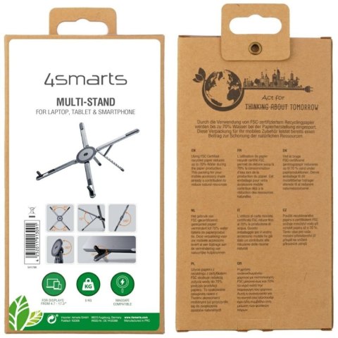 4smarts Ładowarka sieciowa PDPlug 20W GaN + USB-C + USB-A + kabel USB-C 1,5m Biała