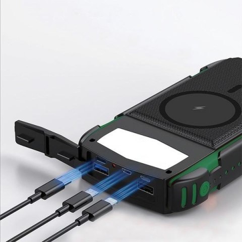 4smarts Powerbank Solarny 20000mAh TitanPack Rugged UltiMag Zielony