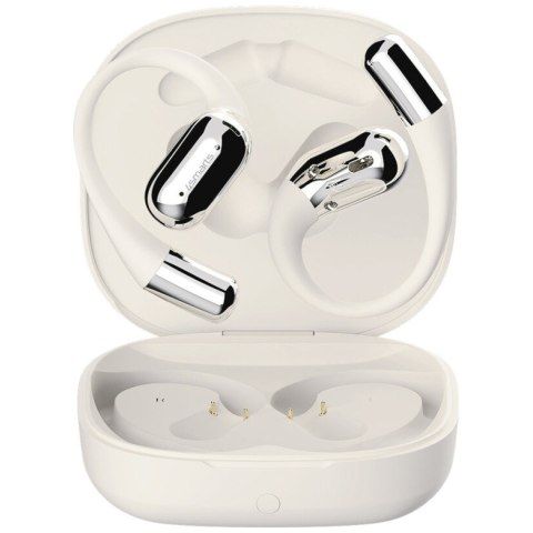 4smarts Słuchawki Bluetooth OWS tłumacz AI SkyBuds z ekranem Beżowe