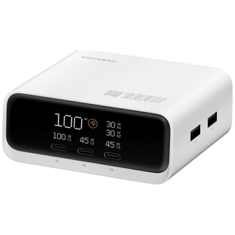 4smarts Stacja ładująca Deck 100W GaN 3xUSB-C + 2xUSB-A Biała