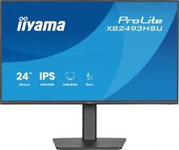 IIYAMA Monitor 23.8 cala XB2493HSU-B1 IPS.HDMI.DP.2x2W.USBx2, 350cd,1500:1, HAS 150/PIVOT