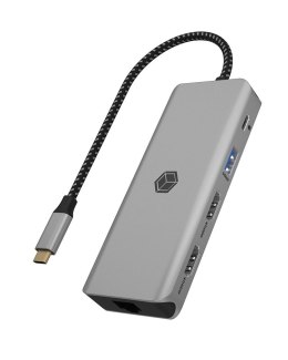 Stacja dokująca ICY BOX IB-DK4012-CPD Przewodowa USB 3.2 Gen 1 (3.1 Gen 1) Type-C Antracyt, Czarny