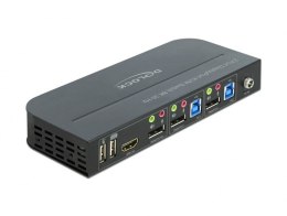 KVM Switch DisplayPort 1.4 8K z USB 3.0 i Audio - KVM / audio / USB switch - 2 porty
