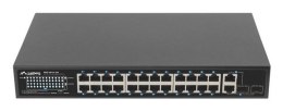 SWITCH LANBERG RSFE-24P-2C-250 24X 100MB POE+/2X COMBO RACK 19