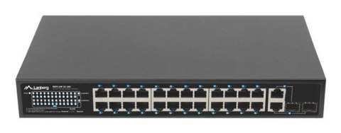 SWITCH LANBERG RSFE-24P-2C-250 24X 100MB POE+/2X COMBO RACK 19" GIGABIT ETHERNET 250W