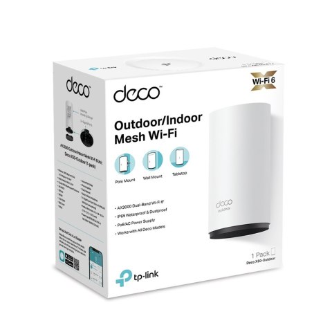 Acces Point TP-Link Deco X50-Outdoor AX3000 Mesh Dual-band (2.4 GHz/5 GHz) Wi-Fi 6 (802.11ax) Biały