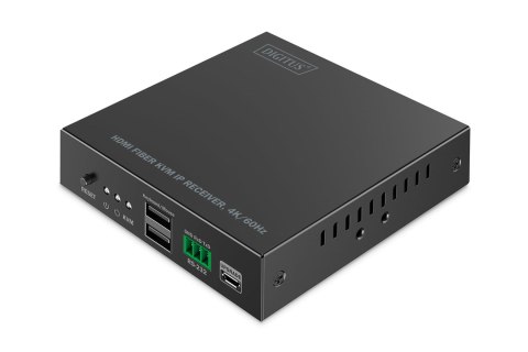 Dodatkowy odbiornik do DS-55348, przedłużacz światłowodowy HDMI 4K/60Hz z KVM USB 1.1 przez IP 1G lub do 40km/300m/IP 1G