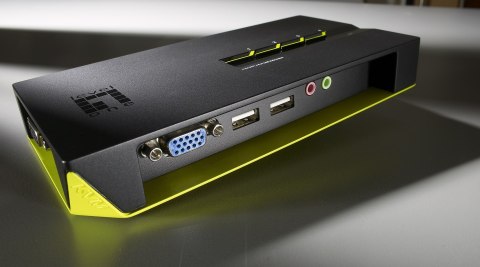 LevelOne KVM-0421 przełącznik KVM Czarny, Zielony