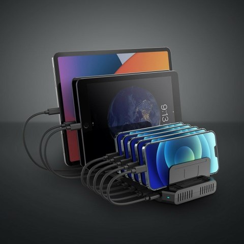 Lindy 73435 ładowarka do urządzeń przenośnych Smartfon, Tablet Czarny Prąd przemienny Szybkie ładowanie Wewnętrzna