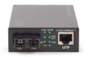 Media konwerter RJ45 10/100/1000Base-T na SC duplex 1000Base-LX, SM, 20km