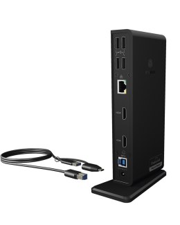 ICY BOX IB-DK2251AC Przewodowa USB 3.2 Gen 2 (3.1 Gen 2) Type-A Czarny