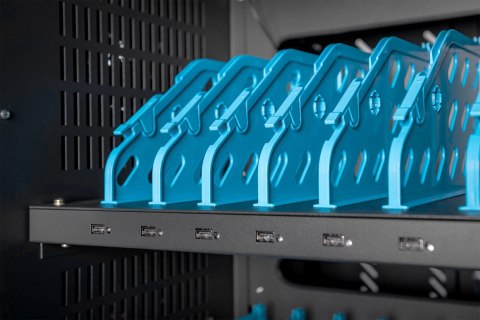 Szafa mobilna DIGITUS DN-45005 do ładowania notebooków/tabletów z ekranem do 15,6", synchronizacja danych, UV-C