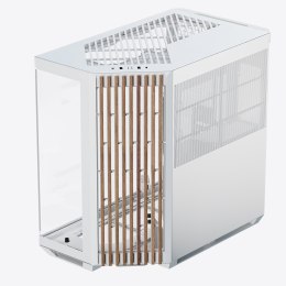 Obudowa komputerowa APNX V1 PC-Gehäuse, Midi-Tower, ATX, Tempered Glass - Holz, biały