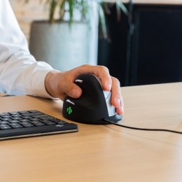 R Go Tools R-Go Pele HE ergonomisch links USB mittel juodas/silb retail