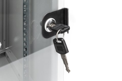 Szafa sieciowa wisząca 10" 9U rack 312x300, drzwi szyba, szary, niedzielona, złożona, 30kg