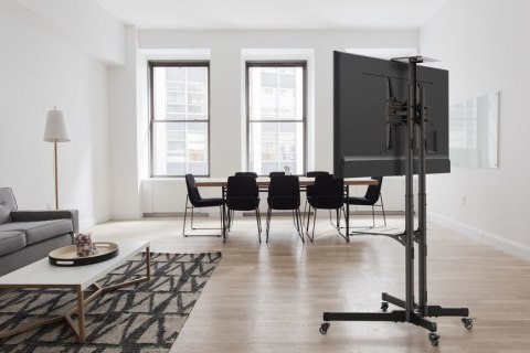 Uchwyt podłogowy Equip Bodenstandhalter 37-70/50kg 1TFT 2Ablagen Höhe czarny