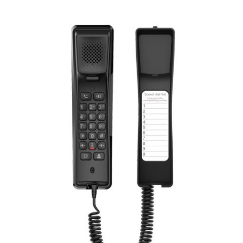 Telefon VoIP Fanvil H2U czarny | HD Audio, RJ45 100Mb/s PoE, montaż na ścianie