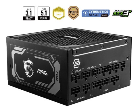 Zasilacz MSI MAG A1250GL PCIE5 1250Watt